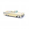 1957 Chevrolet Bel Air Convertible - Assembled -- Top Down (pale yellow, silver, with Driver & Dog), HO, Busch Gmbh & Co Kg 4506