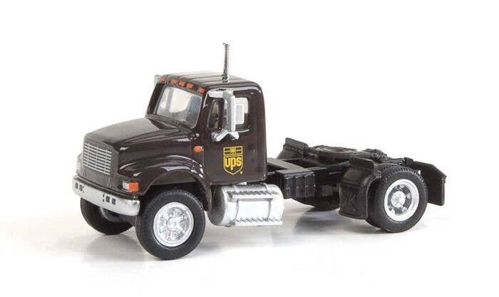 International(R) 4900 Single-Axle Semi Tractor Only - Assembled -- United Parcel Service (B, HO, Walthers SceneMaster 11192