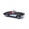 1956 Chevrolet Corvette Convertible - Assembled -- Top Down (black, white with Driver), HO, Busch Gmbh & Co Kg 45435