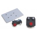 Dual-Color LED Fascia Crossover Controller - Walthers Layout Control System -- Yellow - , All Scales, Walthers Controls 122