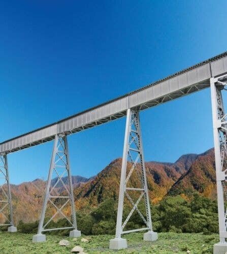 Steel Railroad Bridge Tower Bent 2-Pack -- Kit, HO, Walthers Cornerstone 4555