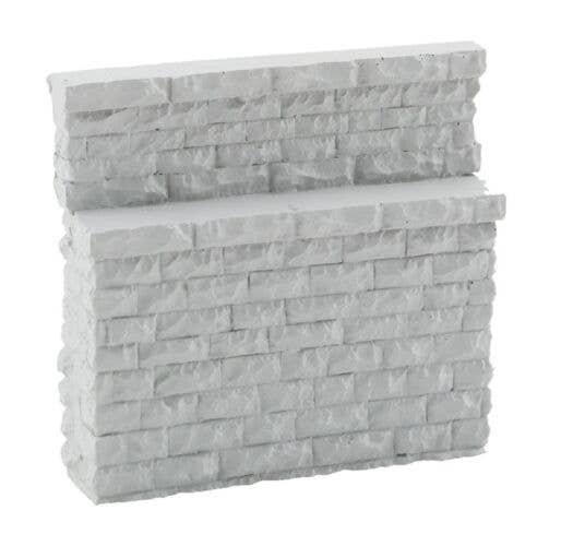 Single-Track Railroad Bridge Stone Abutment - Low - Resin Casting -- Approximate dimensions:, HO, Walthers Cornerstone 4585