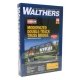 Modernized Double-Track Railroad Truss Bridge -- Kit - 15 x 5 x 4-1/2′ 38.1 x 12.7 x 11.4cm, HO, Walthers Cornerstone 4510