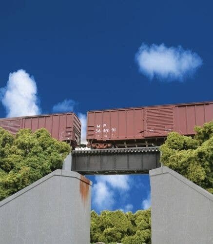30` Single Track Railroad Deck Girder Bridge -- Low Level Kit - 4-1/8 x 1-3/8 x 1-1/8` 10.4, HO, Walthers Cornerstone 4509