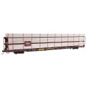 89′ Flatcar w/Tri-Level Shielded Auto Rack - Ready to Run -- Milwaukee Road 801583, TTKX Flatcar, HO, WalthersMainline 8318