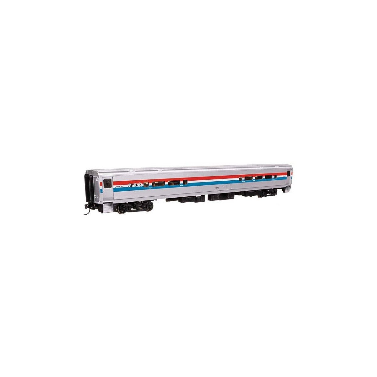 85′ Horizon Cafe/Club Food Service Car - Ready to Run -- Amtrak(R) Phase III (Wide Stripes) 53002, HO, WalthersMainline 31064