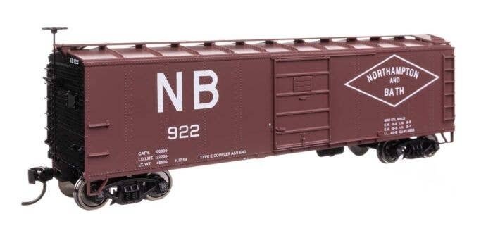 40′ Steel Boxcar with Murphy Ends - Ready to Run -- Northampton & Bath 922, HO, WalthersMainline 41064
