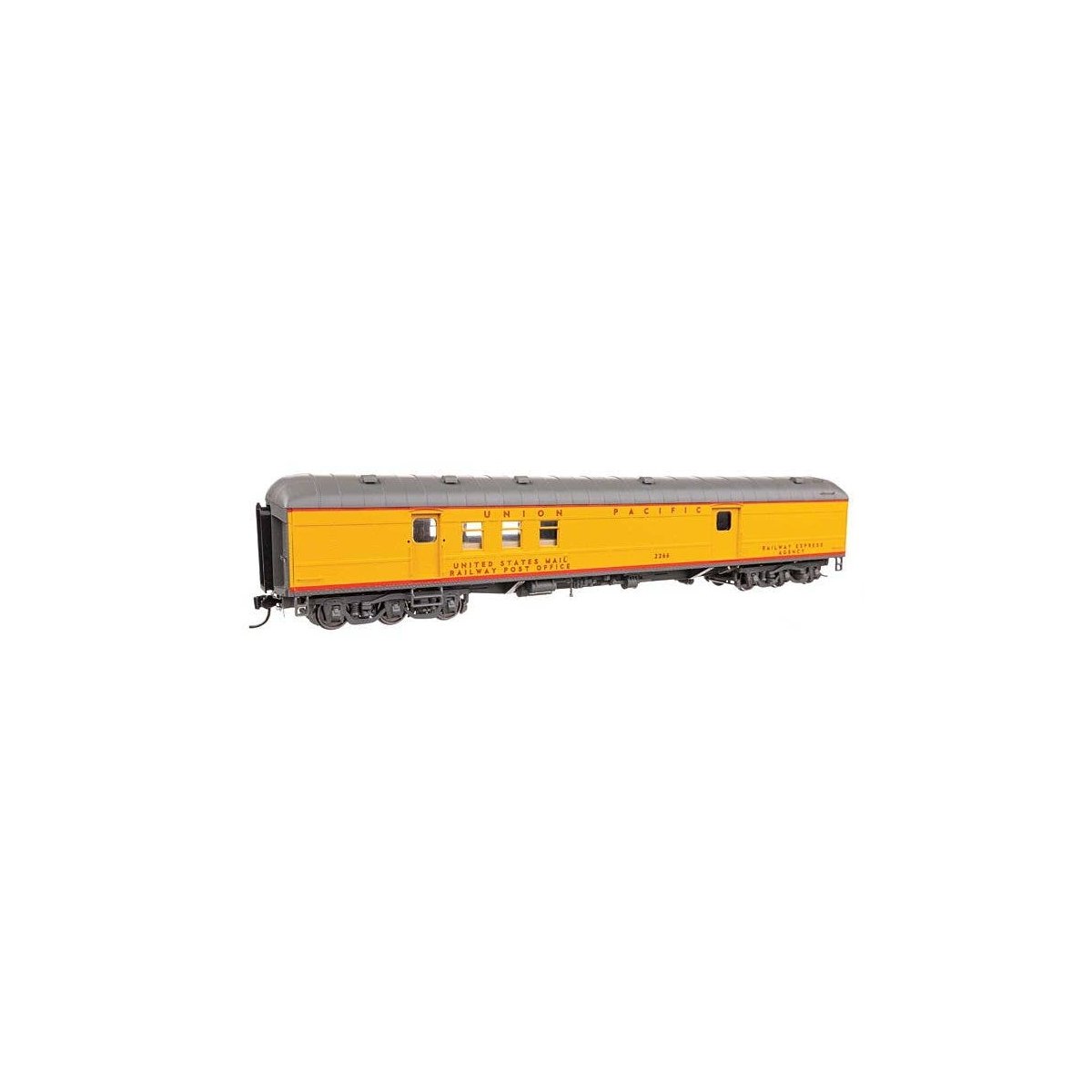 70′ Heavyweight RPO-Baggage Car w/Arched Roof - Ready to Run -- Union Pacific(R) 2266, HO, WalthersProto 17420