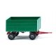 High-Side Agricultural Trailer - Assembled -- Green, Red, HO, Wiking 38837
