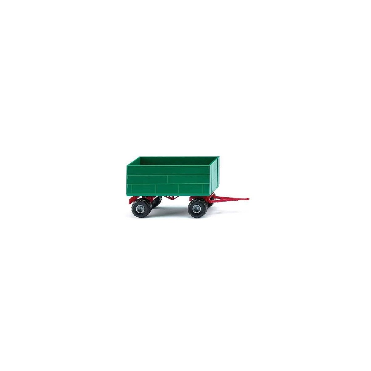 High-Side Agricultural Trailer - Assembled -- Green, Red, HO, Wiking 38837