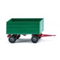 High-Side Agricultural Trailer - Assembled -- Green, Red, HO, Wiking 38837