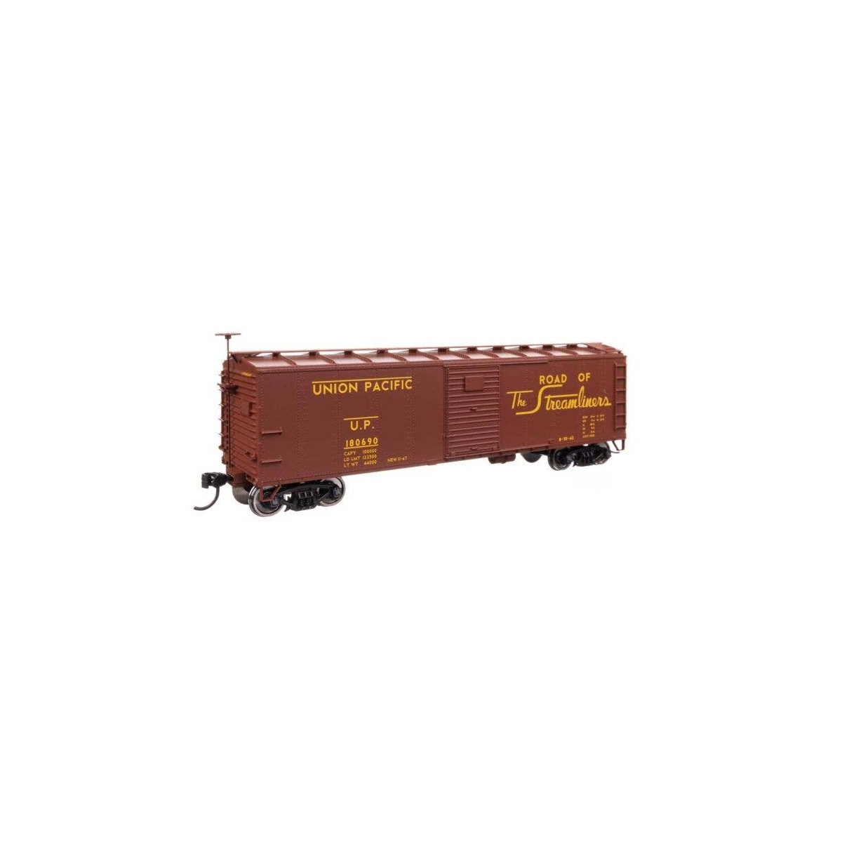 40′ Steel Boxcar with Murphy Ends - Ready to Run -- Union Pacific(TM) 180690, HO, WalthersMainline 41074