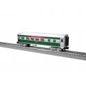 13′ Streamlined Observation - Lighted - Ready to Run - 3-Rail -- Christmas 12025 (silver, green, red), O, Lionel 2427900