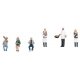 Waiters and Restaurant Visitors -- pkg(6), HO, Faller Gmbh 151704