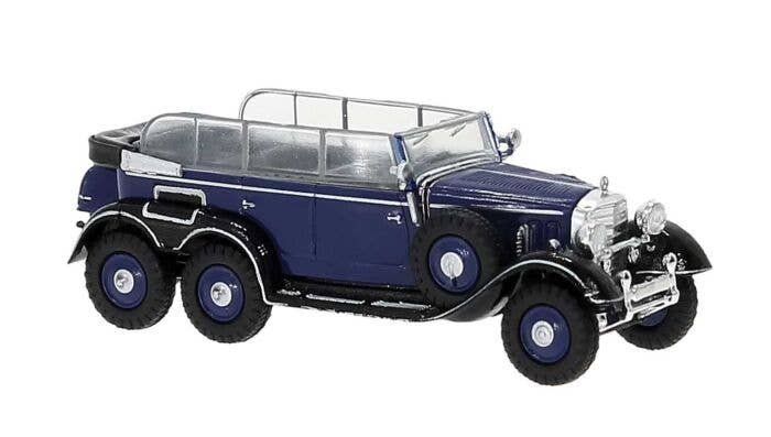 Mercedes-Benz G4 Convertible - Assembled -- Blue, Black, HO, Brekina Automodelle 21077