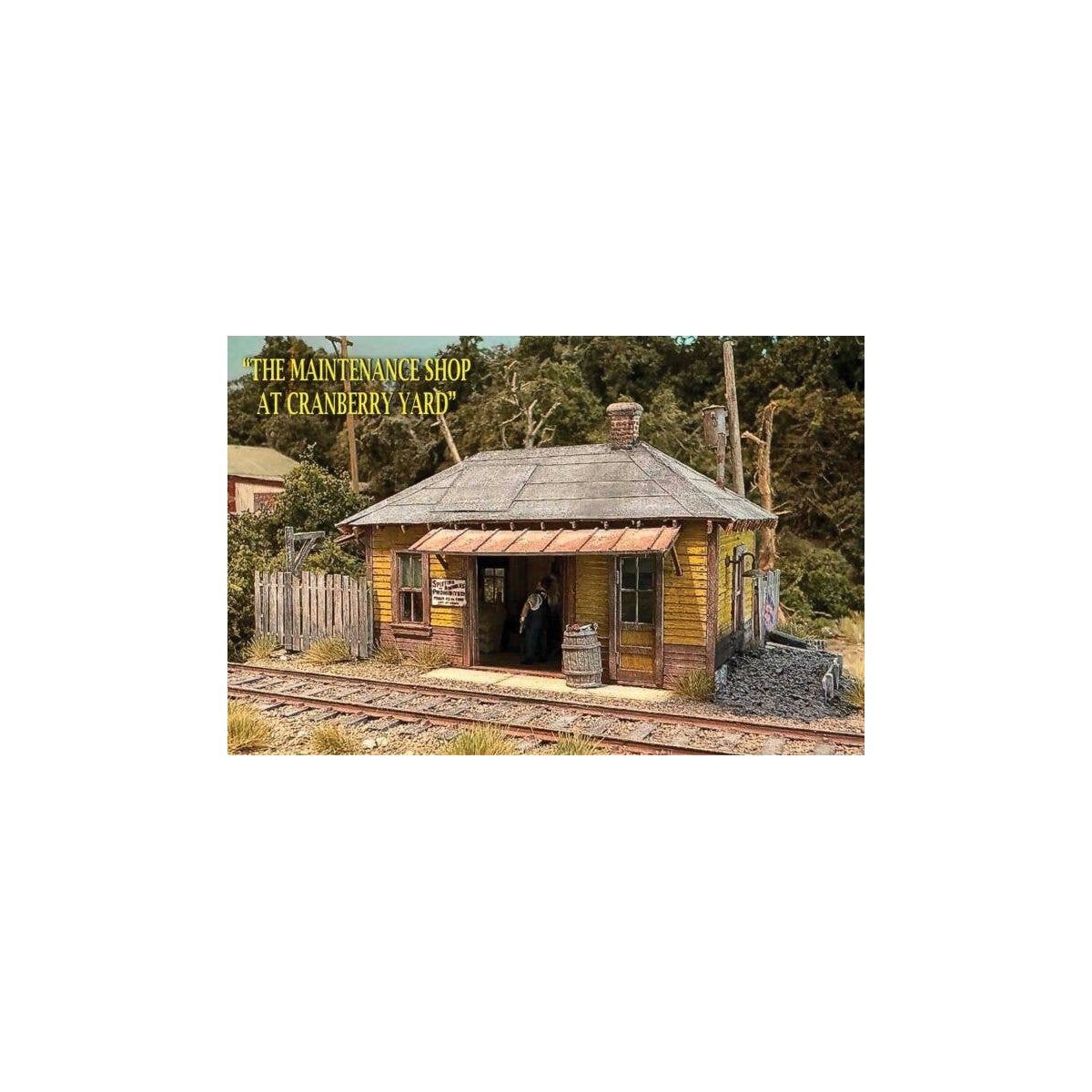 Cranberry Yard Maintenance Shed -- Laser-Cut Wood Kit, HO, Bar Mills LLC 342