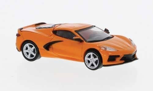 2020 Chevrolet Corvette (C8) Stingray - Assembled -- Orange, Black, HO, Brekina Automodelle PCX870675