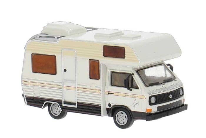 Volkswagen T3 Karmann Gipsy Camper - Assembled -- White, Tan, Black, HO, Brekina Automodelle 33977