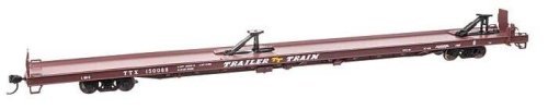 89` Channel Side Flatcar - Ready to Run -- Trailer-Train 150088 (1960s Brown, 40` Trailer Servic, HO, WalthersMainline 5732