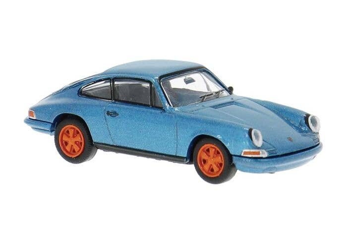 1968-1973 Porsche 911 - Assembled -- Restomod (blue, red), HO, Brekina Automodelle 16237