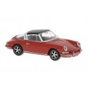 1963 Porsche 911E Targa Coupe - Assembled -- Red, Black, HO, Brekina Automodelle 16270