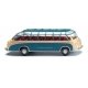 1952 Setra S8 Bus - Assembled -- Azure Blue, Beige, HO, Wiking 73005