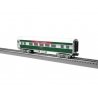 13′ Streamlined Coach - Lighted - Ready to Run - 3-Rail -- Christmas 12023 (silver, green, red), O, Lionel 2427890