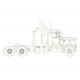 Peterbilt 359 Semi Tractor - Kit -- White, HO, Brekina Automodelle 10224