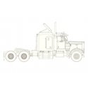 Peterbilt 359 Semi Tractor - Kit -- White, HO, Brekina Automodelle 10224