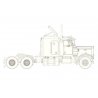 Peterbilt 359 Semi Tractor - Kit -- White, HO, Brekina Automodelle 10224
