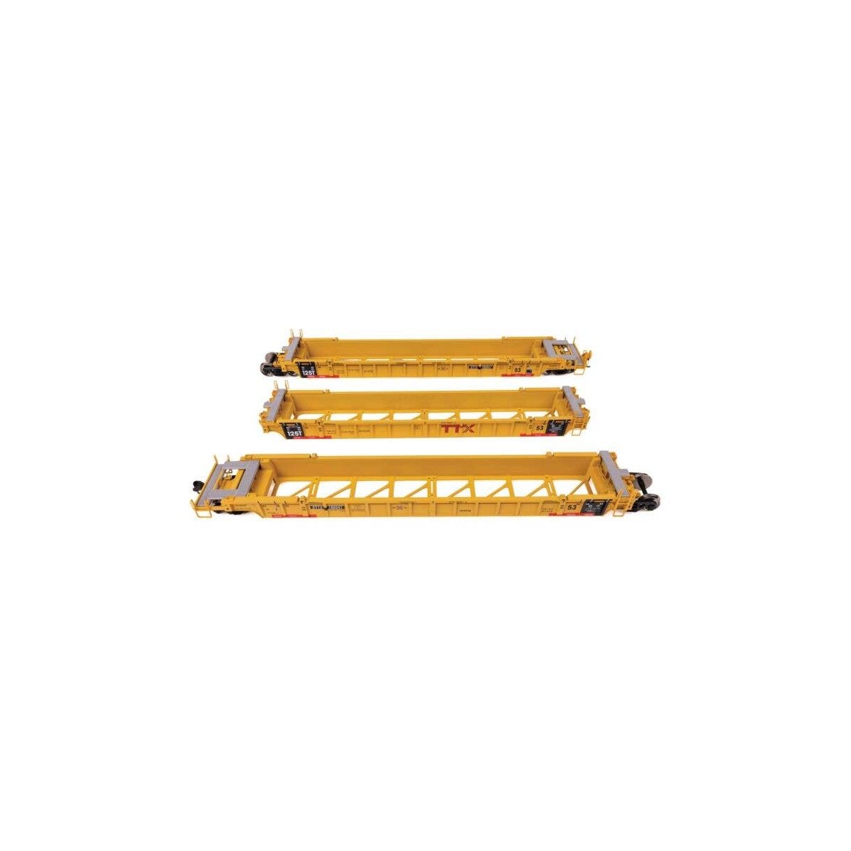 NSC Articulated 3-Unit 53′ Well Car - Ready-to-Run -- TTX 786947, HO, WalthersMainline 55832