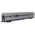 89′ Flatcar w/Bi-Level Shielded Auto Rack - Ready to Run -- Norfolk & Western Rack & Flatcar 412007, HO, WalthersMainline 8121