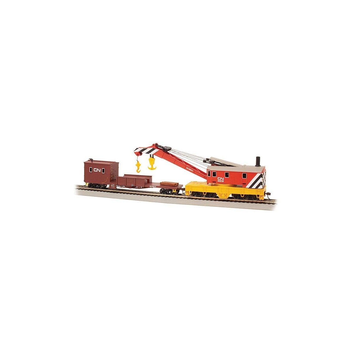 250-Ton Crane Derrick with Boom Tender - Silver Series(R) -- Canadian National, HO, Bachmann Industries 16104