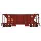 70-Ton 2-Bay Ballast Hopper with Side Chutes (Ballast Gates) - Ready to Run -- Santa Fe, HO, Bowser Manufacturing Co. 43651
