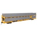 89′ Flatcar w/Bi-Level Shielded Auto Rack - Ready to Run -- Chesapeake & Ohio Rack / Trailer-Train Flatcar TTBX 965450, HO, Wa