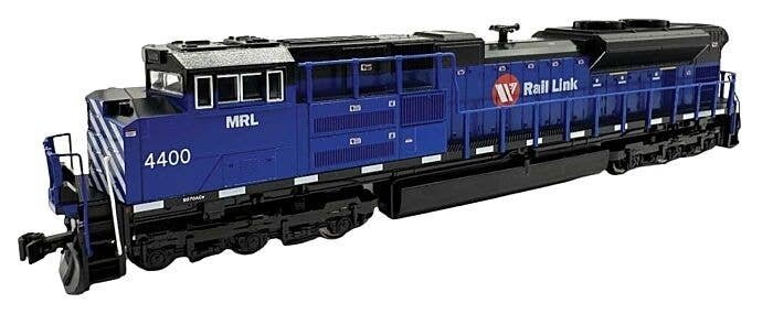 EMD SD70ACe with Nose Headlight - Standard DC -- Montana Rail Link 4400 (blue, white, red), N, Kato USA Inc 1768530