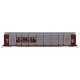 Tri-Level Enclosed Auto Rack - Ready to Run -- Southern Railway 50486 (Boxcar Red, silver, green, Green Light Slogan), HO, Inter