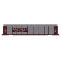 Tri-Level Enclosed Auto Rack - Ready to Run -- Southern Railway 50486 (Boxcar Red, silver, green, Green Light Slogan), HO, Inter