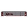 Tri-Level Enclosed Auto Rack - Ready to Run -- Southern Railway 50486 (Boxcar Red, silver, green, Green Light Slogan), HO, Inter