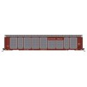 Tri-Level Enclosed Auto Rack - Ready to Run -- Cotton Belt SSW 80710 (Boxcar Red, white, yellow), N, Intermountain Railway Compa