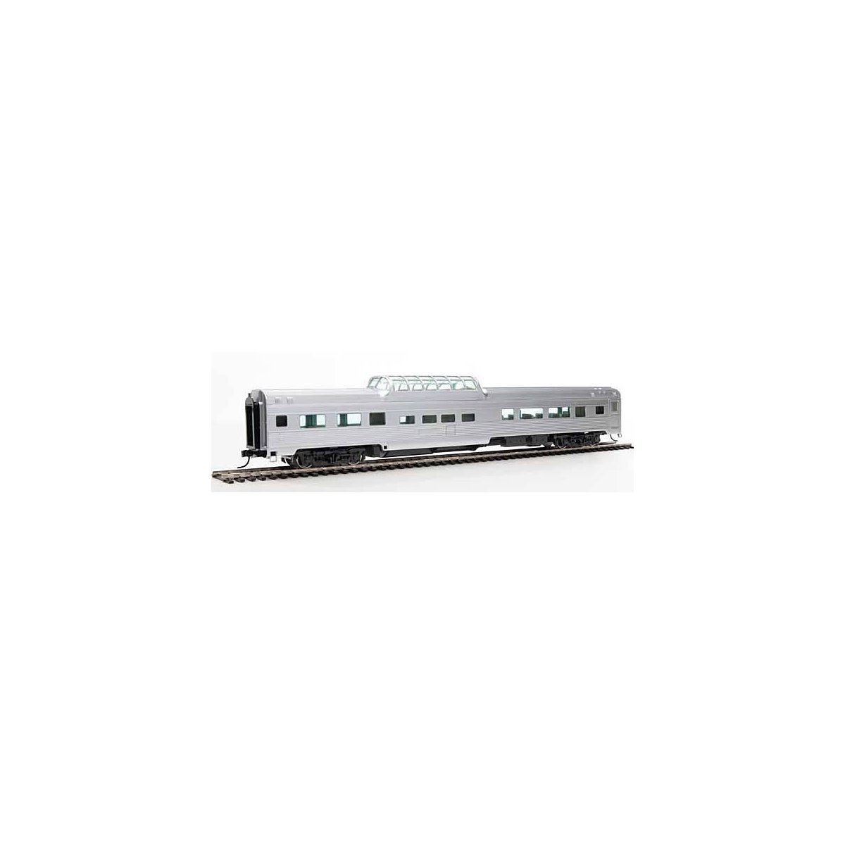 85′ Budd Dome Coach - Ready to Run -- Painted Silver, Unlettered, HO, WalthersMainline 30412
