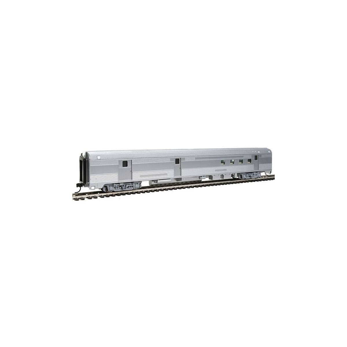 85′ Budd Baggage-Railway Post Office - Ready To Run -- Painted, Unlettered (silver), HO, WalthersMainline 30300