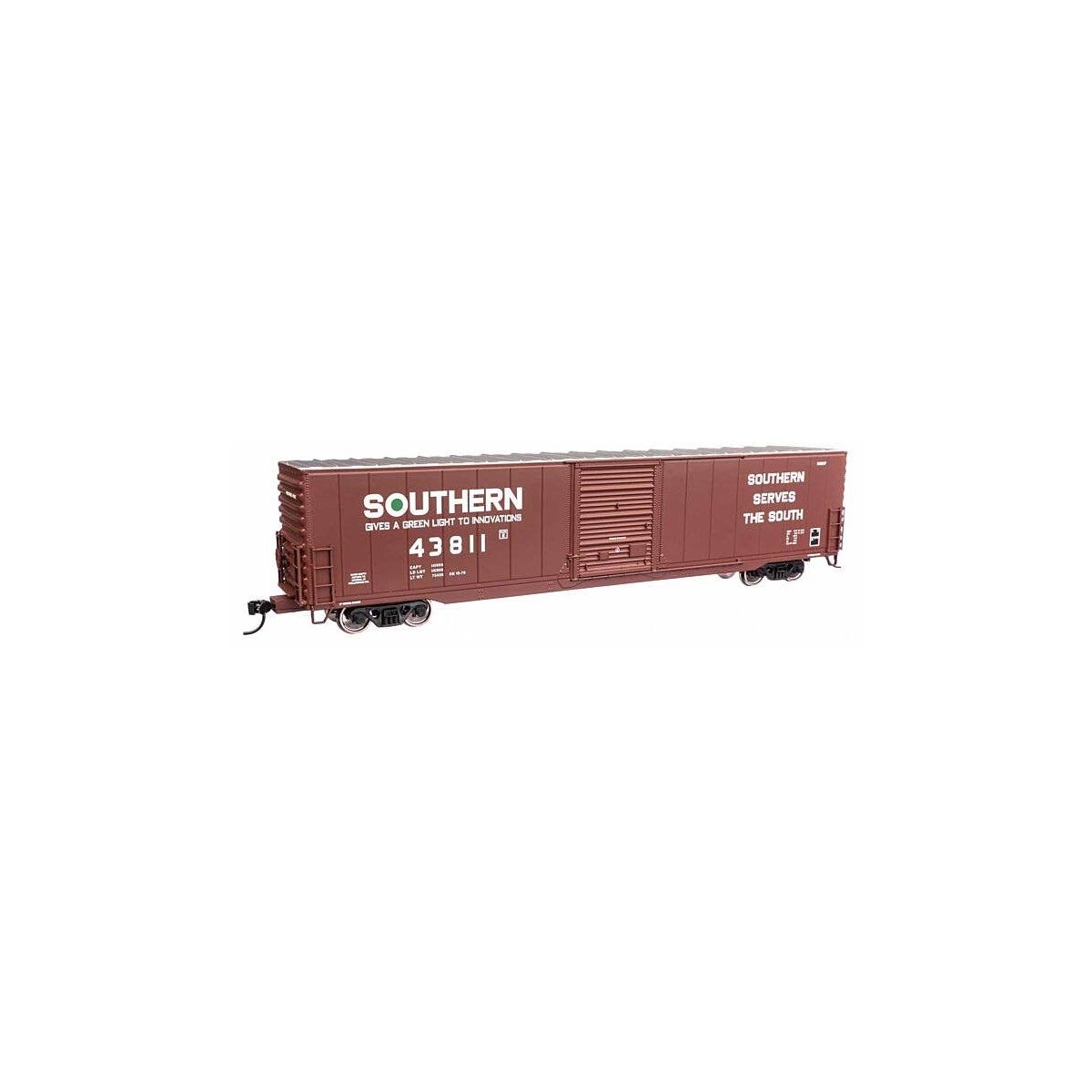 60′ Pullman-Standard Single Door Auto Parts Boxcar - Ready to Run -- Southern Railway 43811, HO, WalthersMainline 3371