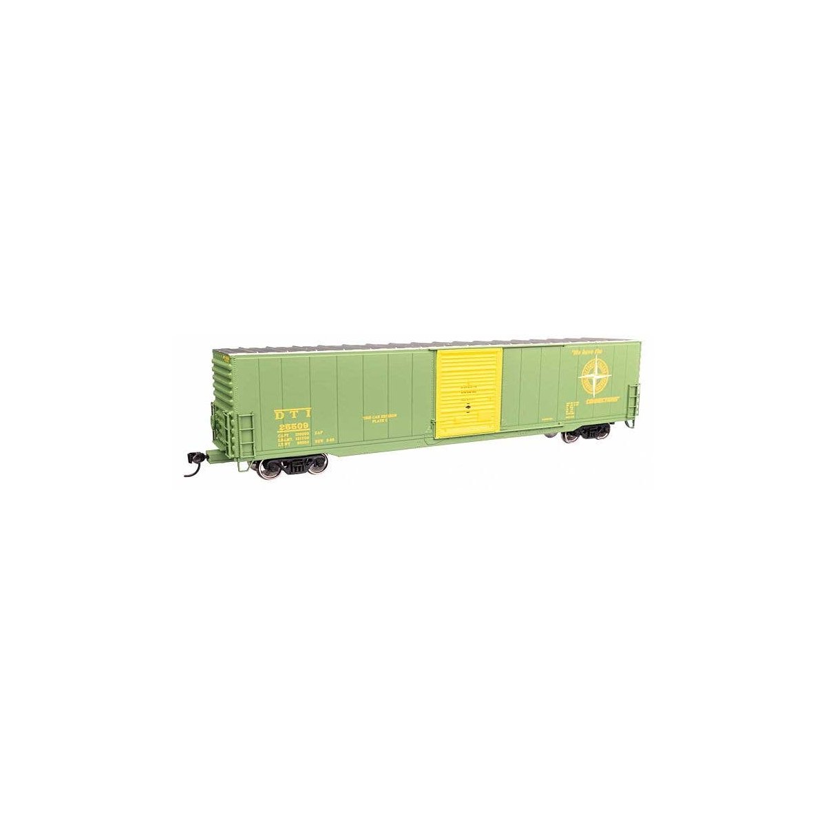 60′ Pullman-Standard Single Door Auto Parts Boxcar - Ready to Run -- Detroit, Toledo & Ironton 25509, HO, WalthersMainline 336