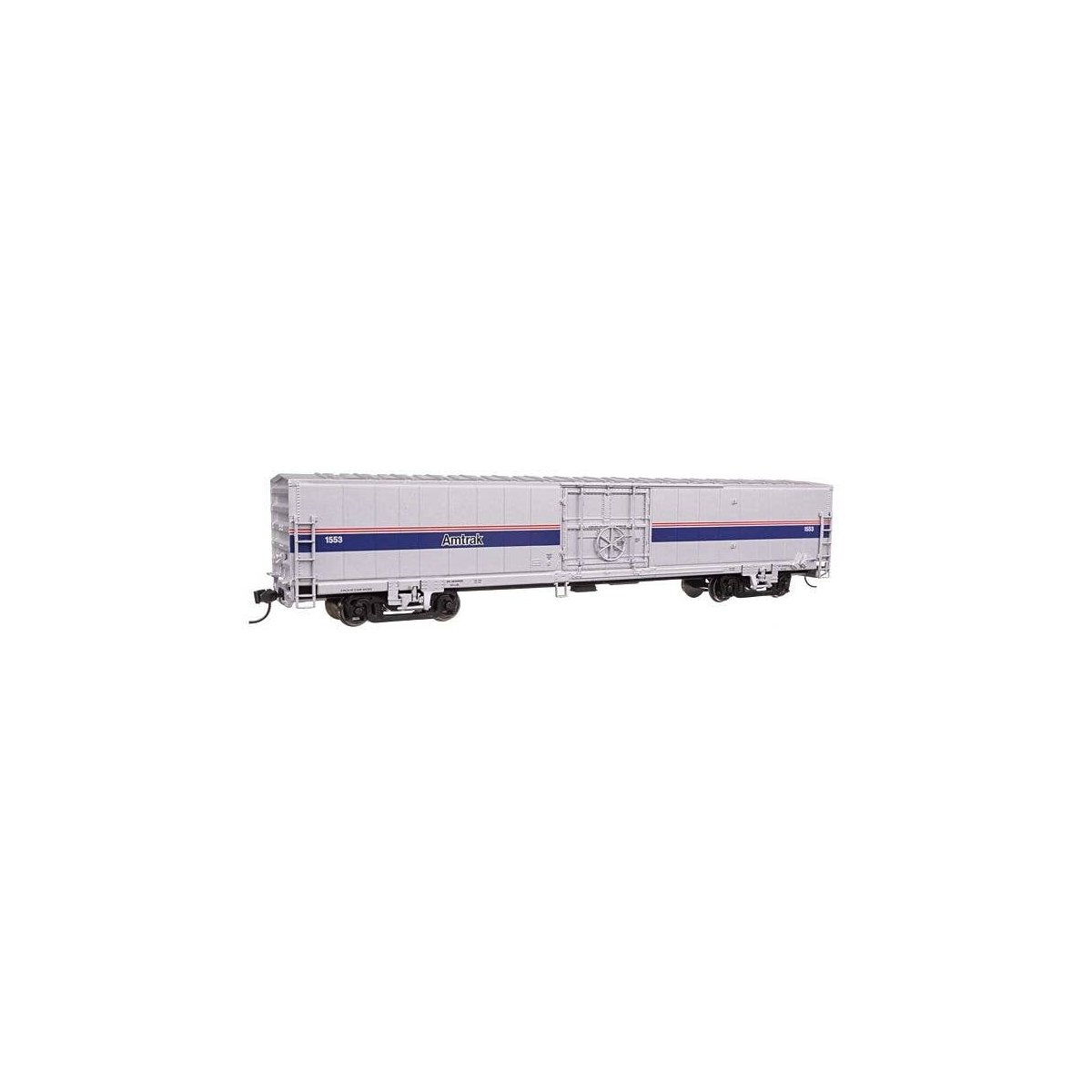 60′ Thrall Material Handling Car MHC-2 - Ready To Run -- Amtrak Phase IV 1553, HO, WalthersMainline 31107