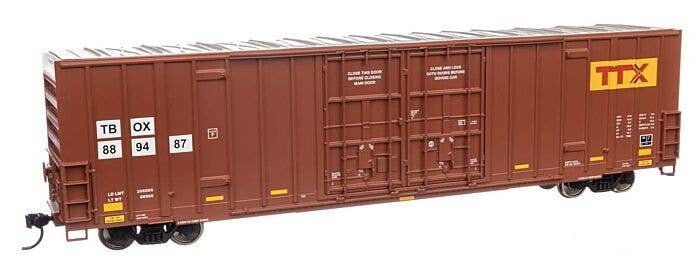 60′ High Cube Plate F Boxcar - Ready to Run -- TTX TBOX 889487, HO, WalthersMainline 3039