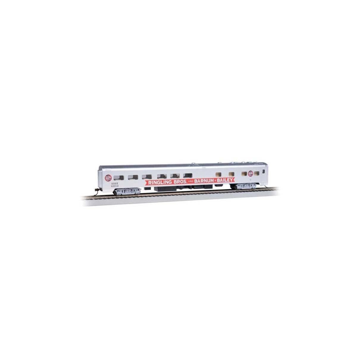 85′ Smooth-Side Diner w/Lights - Ready to Run -- Ringling Bros. and Barnum & Bailey 60012 (R, HO, Bachmann Industries 14807