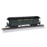 Old Time Wood Baggage with Round-End Clerestory Roof - Ready to Run -- East Broad Top (green, HO, Bachmann Industries 15308