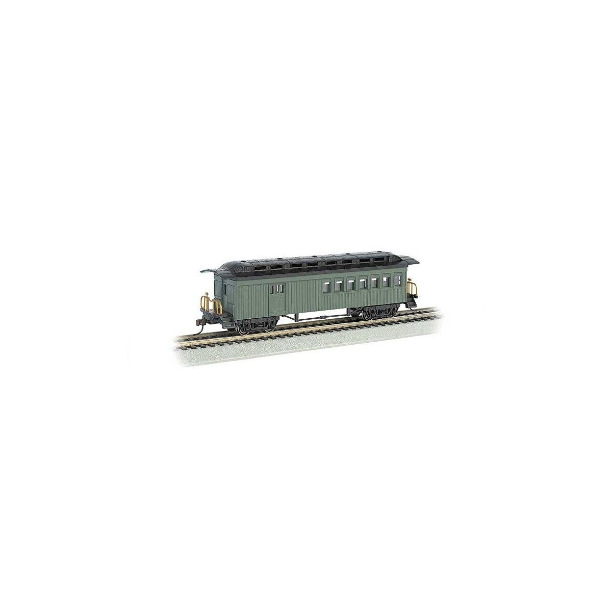 1860 - 1880 Wood Combine - Ready to Run - Silver Series(R) -- Painted, Unlettered (green), HO, Bachmann Industries 13505