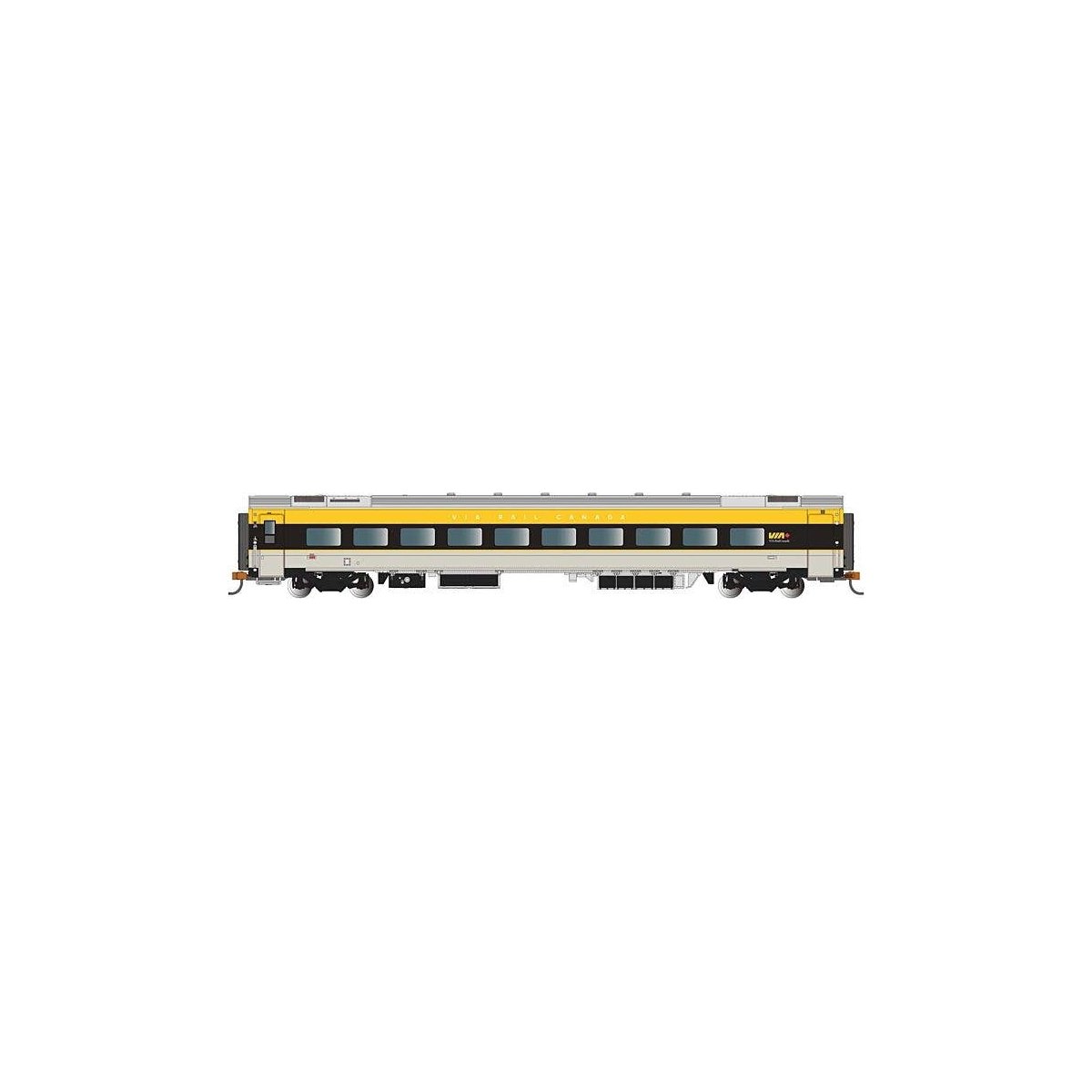 Siemens Venture Coach - VIA Version - Ready to Run -- VIA Rail Canada 2801 (gray, black, yell, N, Bachmann Industries 74556